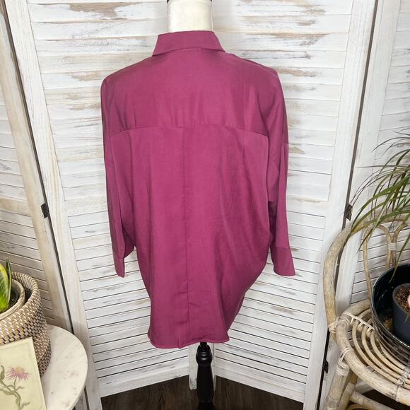 KIAH Women's The South Hampton Maternity Blouse Oversize Button Top Tencel Small - Picture 13 of 15